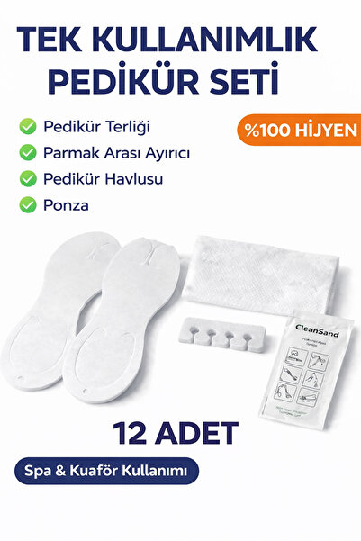 GROVİNG HAİR Tek Kullanımlık Pedikür Seti Hijyenik Spa Seti Pedikür Terliği P...