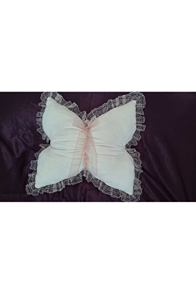 Yellow Tulip Velvet butterfly pillow with bow