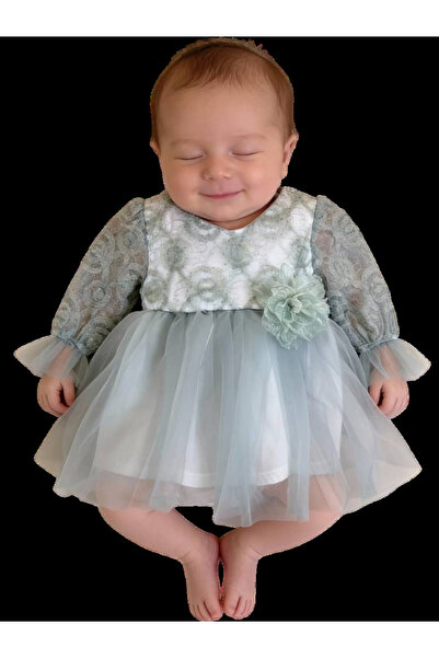 The-kid.co Lace & Tulle Baby Dress - Mint