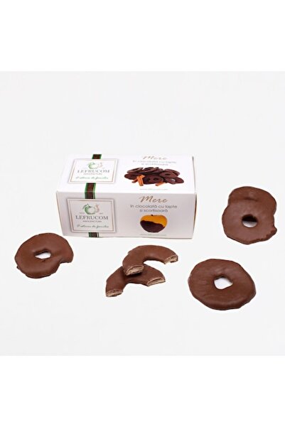 LEFRUCOM MANUFACTURA Mere uscate rondele în ciocolată cu lapte cu scorțișoară...