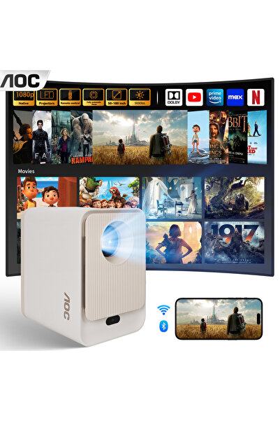 Aoc جهاز عرض محمول محكم الإغلاق بالكامل 9000L بدقة 1080P و4K مع تركيز تلقائي ...