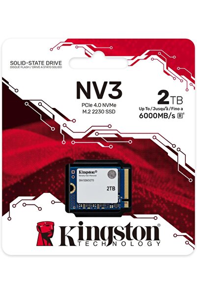 Kingston NV3 2TB M.2 2230 NVMe SSD | Up to 6000MB/s | SNV3SM3/2T0