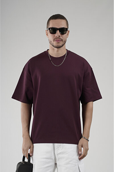 Butik Trend Biz Oversize Fit Muška Majica sa Okruglim Izrezom Supreme
