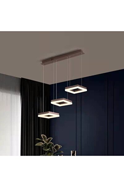 RFAN LED Chandelier Type, Model F205-3, with Remote Control, 96W, Brown