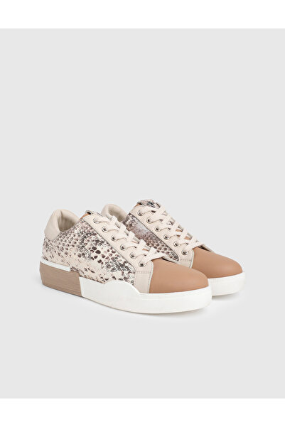 İLVİ Γυναικεία αθλητικά παπούτσια Cameli από γνήσιο δέρμα Tan