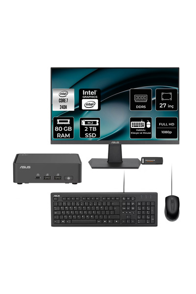 ASUS Nuc 15 Pro Slim Core 7 240H 80GB RAM 2TB SSD 27" FHD FreeDOS RNUC15CRKC7...