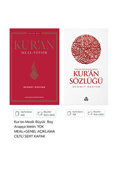 Düşün Yayıncılık Mehmet Okuyan Kuran Meali Büyük Boy Boy-Çok Anlamlılık Bağla...