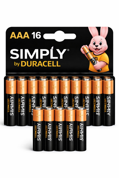 Duracell Set 16 baterii alcaline Simply by LR3 AAA 1.5V