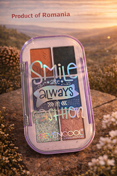 Clino SevenCool Smile eyeshadow palette – 6 colors, Glitter & pearlescent eye...