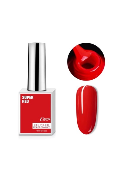 SELA Super Red Semi-Permanent Nail Polish 15 ml Soak Off UV LED