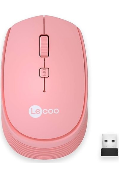 LENOVO LECOO WS202-P Kablosuz 1600DPI+4 Tuşlu Sessiz Pembe Mouse