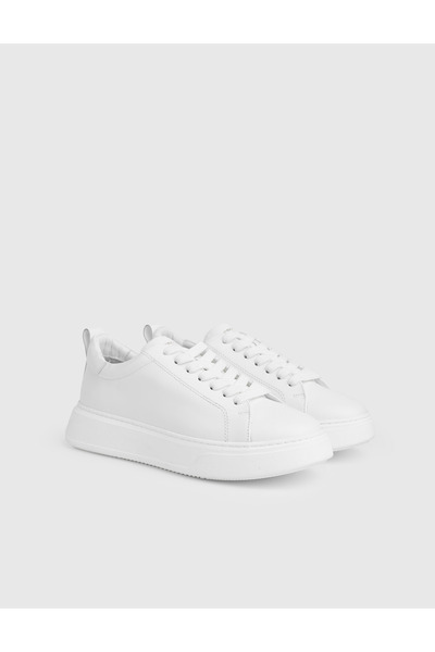 Alpino Deri Γυναικεία λευκά αθλητικά παπούτσια Grove από γνήσιο δέρμα