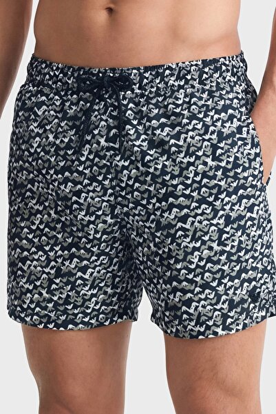 Emporio Armani Men's All Logo Patterns Short Length Normal Waist Relaxed Fit ...