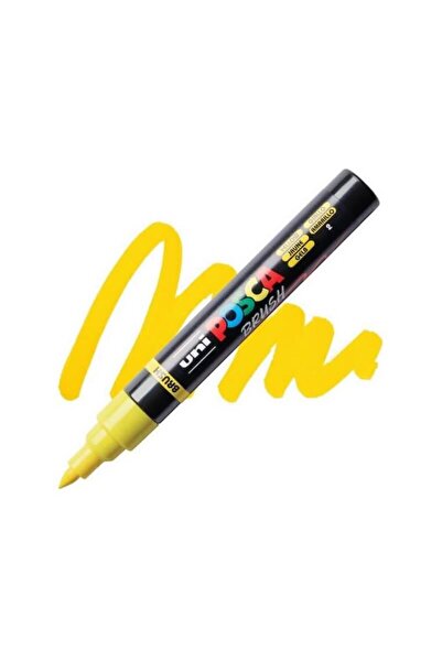 POSCA PC-5BR brush tip marker - yellow