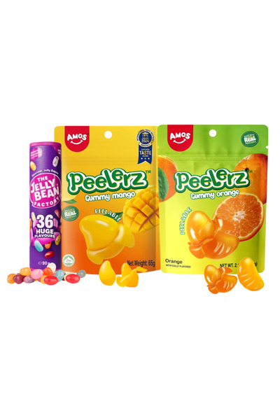 The Jelly Bean Factory Sweet Candy Pack for Kids – Amos Mango & Orange Jelly ...