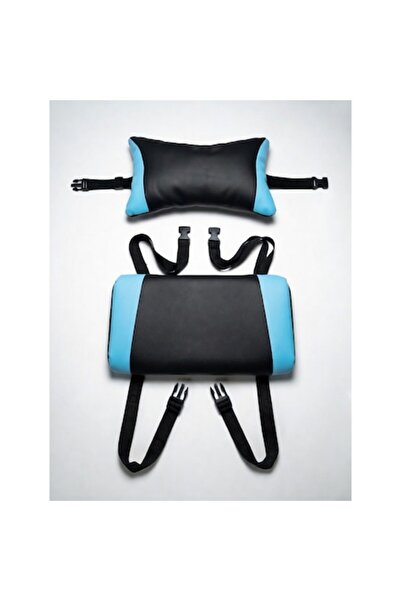 zendeco Set 2 Cushions for Gaming Chair, Black/Blue