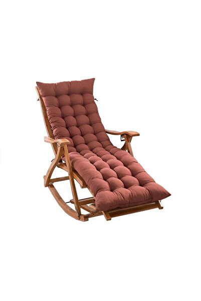 buz Wooden rocking chair with foot support