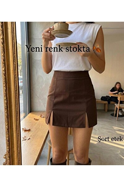 Thin Shop Dalgıç Kumaş Şort Etek