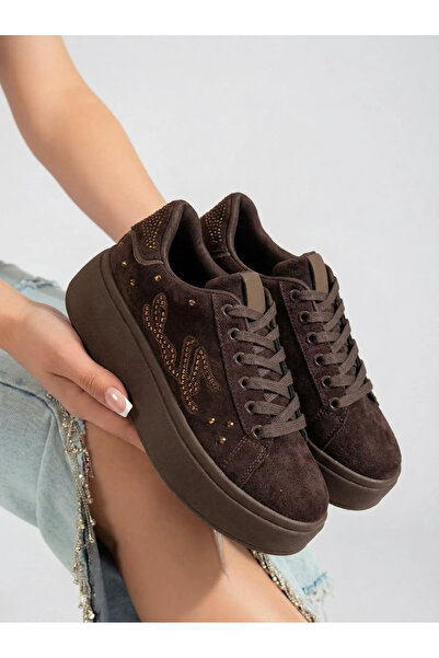 Zaira Women's brown suede sneakers Saphira #24681