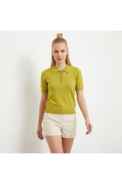 Park Karon Polo Neck Button Detailed Knitwear Sweater