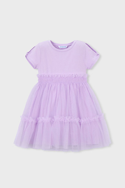MAYORAL Girl's Tulle Detailed Dress - Lilac