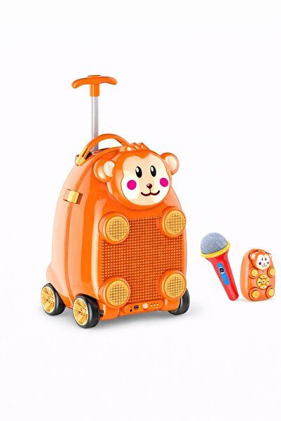 NO BRAND Troler / Valiză Copii 2 în 1 Muzical – Microfon, Bluetooth, Telecoma...