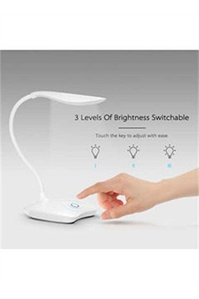 Arabest LED Desk Reading Lamp, Rechargeable Bedside Night Light with Eye Prot...