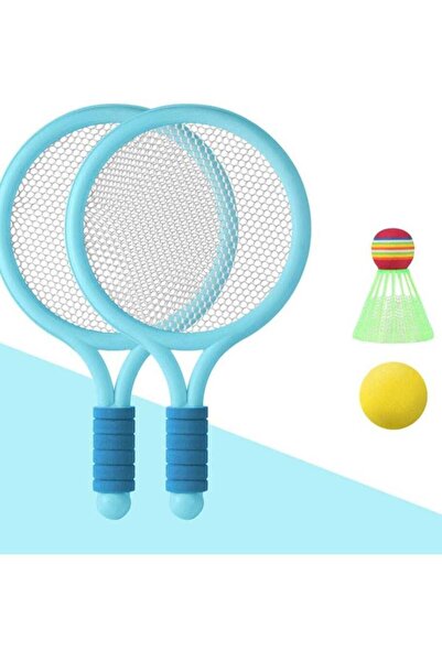 Arabest Kids Tennis Racket Set, 40cm Plastic Racquet with Tennis Ball and Bad...