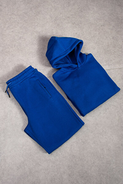 grand coco Ανδρικό σετ φόρμας Oversize 3 Threaded Blue με ριγέ σχέδιο