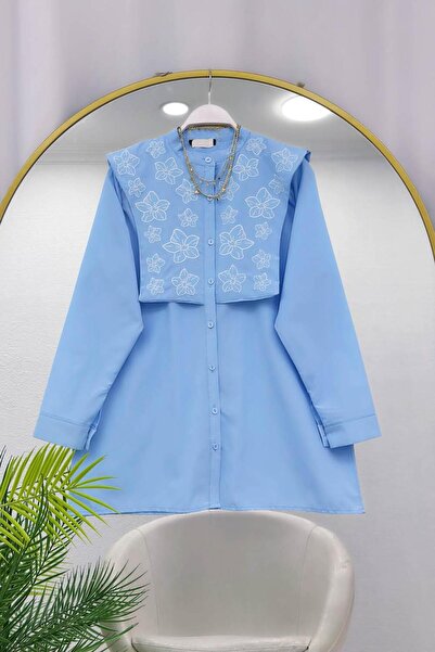 VOLT CLOTHİNG Nergi̇z Embroidered Collar Shirt