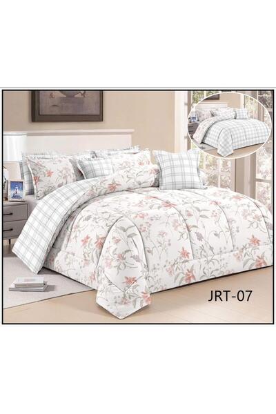 Red Rose Set of Bedspread and Bed Runner Summer Leafy Filling Medium Luxury M...