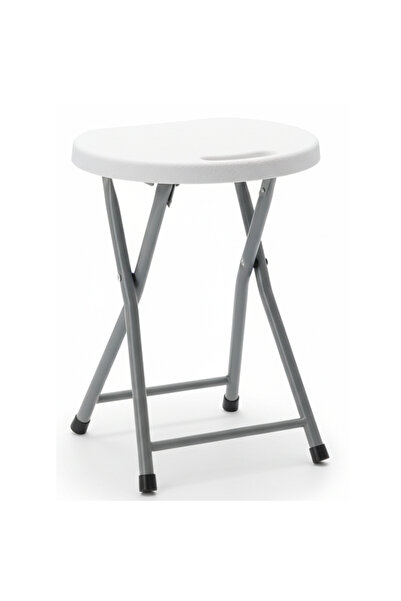 SERSIMO Folding camping stool 32x44cm, portable, white