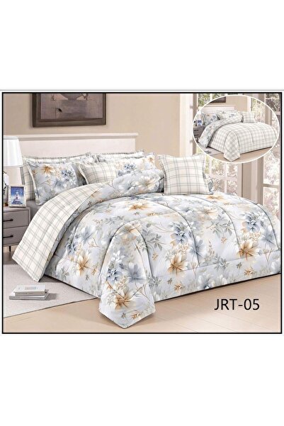 Red Rose Set of Bedspread and Bed Runner Summer Leafy Filling Medium Luxury M...