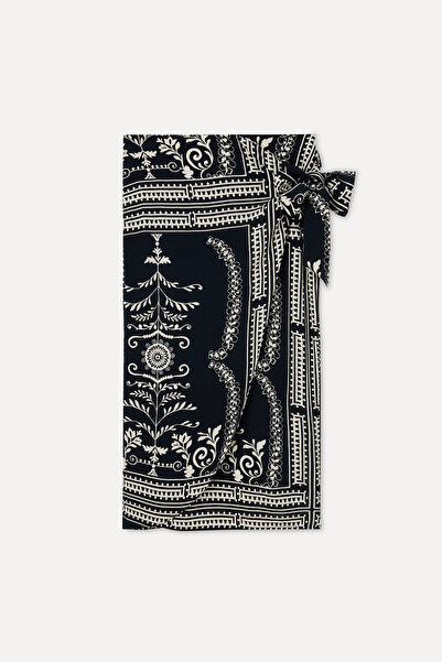 Mudo تنورة ميدي بنمط عرقي مع تفاصيل مطرزة