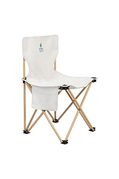 AL SANIDI Folding Tourist Chair, Camping Chair, White, Size 40*40*65cm