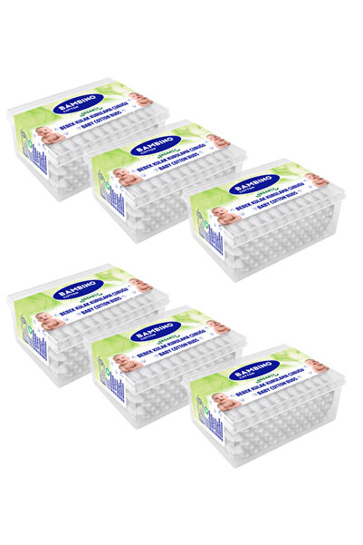 Bambino Cotton ORGANİC BEBEK KULAK ÇUBUĞU X6