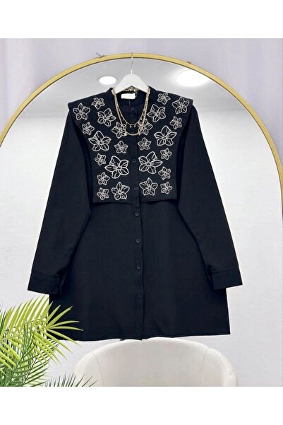 VOLT CLOTHİNG Nergi̇z Embroidered Collar Shirt