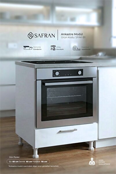 Safran Ankastre Fırın Modülü Ayaklı Menteşe Kapaklı