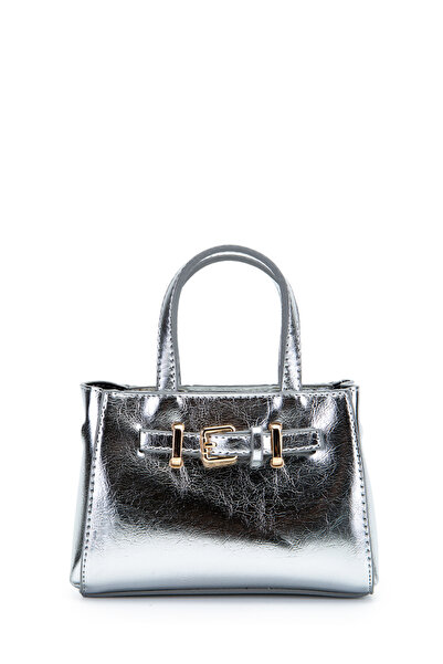 minebag Belt Detail Mini Nadia Women's Crossbody Bag Silver