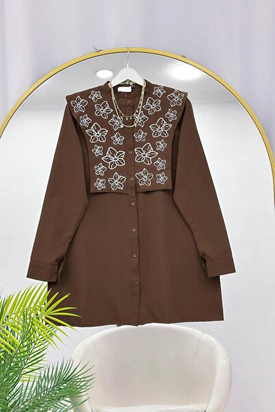 VOLT CLOTHİNG Nergi̇z Embroidered Collar Shirt