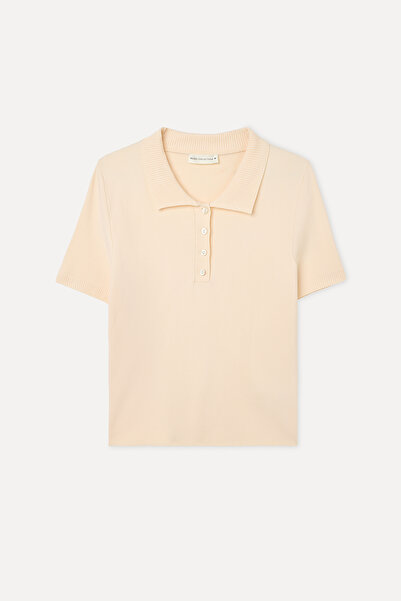 Mudo Fitted Polo Collar Short Sleeve Knitwear Sweater