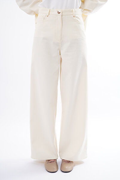 Ceremony Wide Leg Denim Trousers 350 Ecru