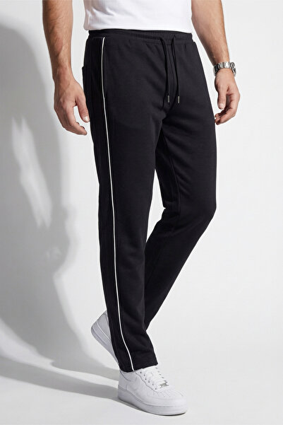 Veleno Men's Black Baggy Sweatpants with Elastic Waistband