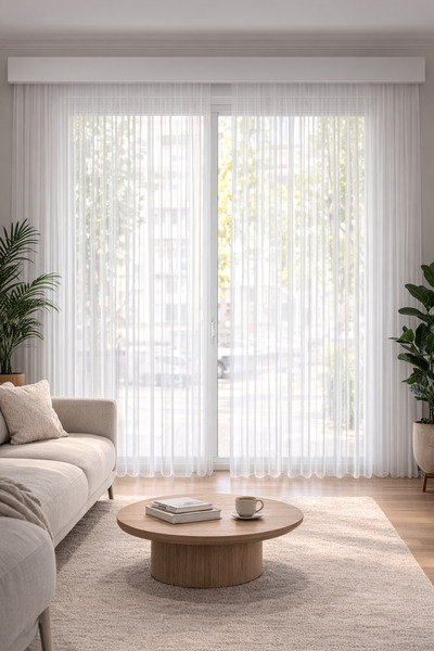 Elen's TTM Λινή Κουρτίνα από Τούλι με Φυσική Όψη Σαντούκ, Παιδικό Βρεφικό Δωμ...