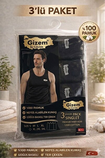 Gizem iç giyim Luxury Combed Cotton Fabric 100% Cotton European Style Men's T...