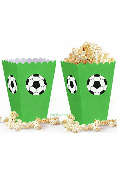 parti pera Futbol Topu Desenli Yeşil Mısır Kutusu 8'li Paket