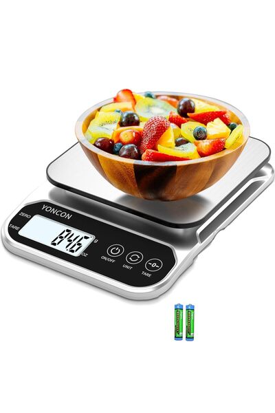 Arabest ميزان مطبخ رقمي 3 كجم، ميزان طعام مع وظيفة الطرح، البطاريات متضمنة