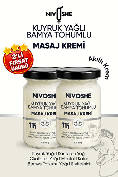 NIVOSHE Kuyruk Yağlı Bamya Tohumlu Rahatlatıcı Bel, Boyun, Kol, Sırt, Diz, İç...