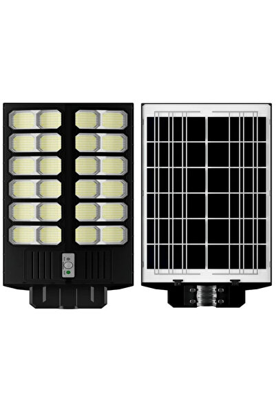 HASSAN Lampă stradală solară cu putere dublă 2400W, cu 24 de celule, 30000MA