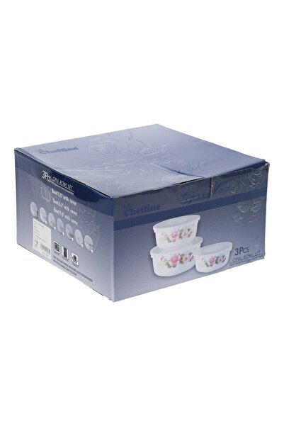 Chefline Storage Bowl Set with Lid, 3 Pieces, 5 inch, MW